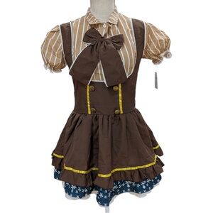 Kawaii Brown Chocolate Idol Maid Cosplay Costume Set Model IC0616 Size L(Japan)